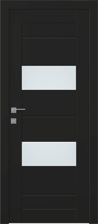 VITA VETRO BLACK MATTE SWING BELLDINNI MODERN INTERIOR DOOR