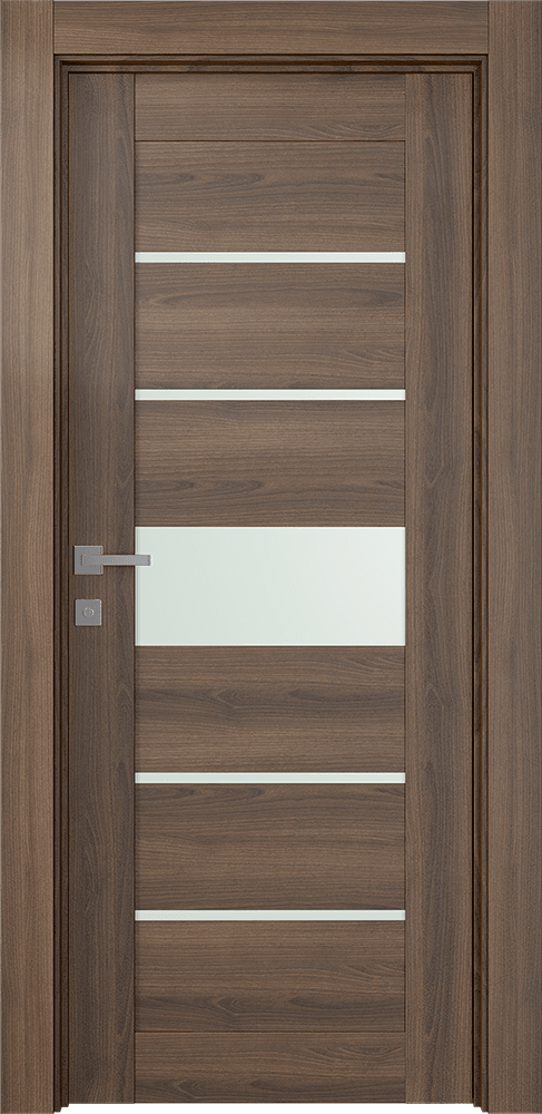 AVON 07-06 VETRO PECAN NUTWOOD SWING DOORS BELLDINNI MODERN INTERIOR DOOR