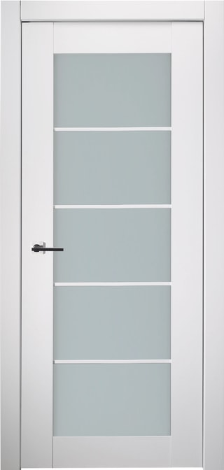 SMART PRO 5 LITE VETRO POLAR WHITE SWING BELLDINNI MODERN INTERIOR DOOR