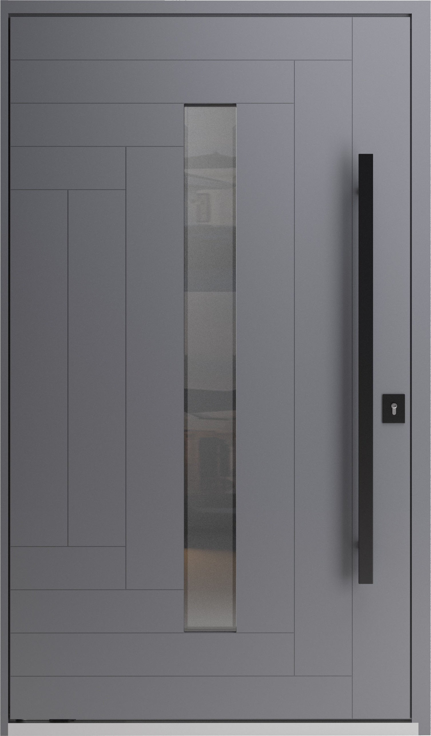 Single pivot metal-aluminum modern exterior door Axis 1130