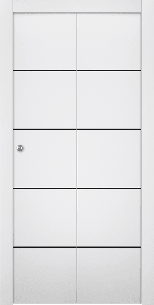 OPTIMA 4H BLACK SNOW WHITE BI-FOLD DOORS BELLDINNI MODERN INTERIOR DOOR