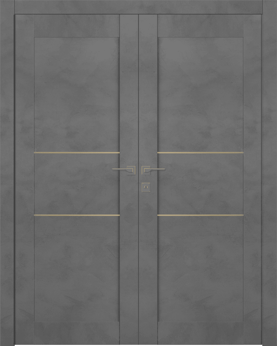 AVON 07 2H GOLD DARK URBAN DOUBLE BELLDINNI MODERN INTERIOR DOOR