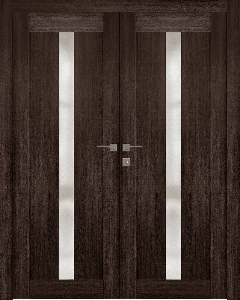 AVON 101 VETRO VERALINGA OAK DOUBLE DOORS BELLDINNI MODERN INTERIOR DOOR