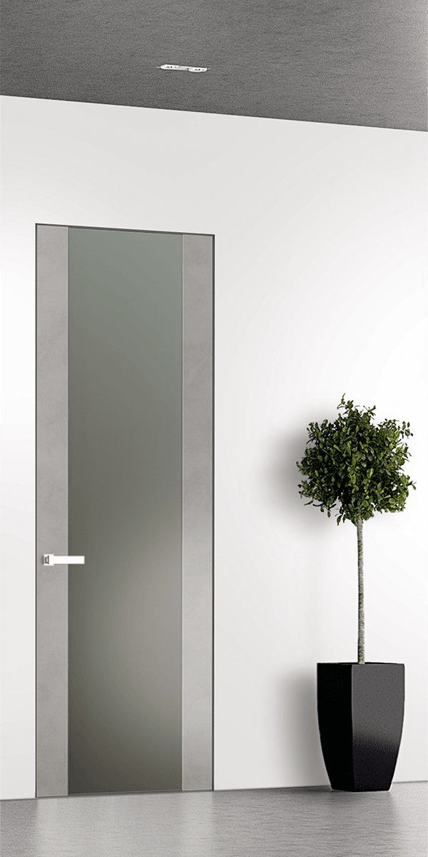AVON 202 VETRO LIGHT URBAN INVISIBLE METAL FRAME BELLDINNI MODERN INTERIOR DOOR