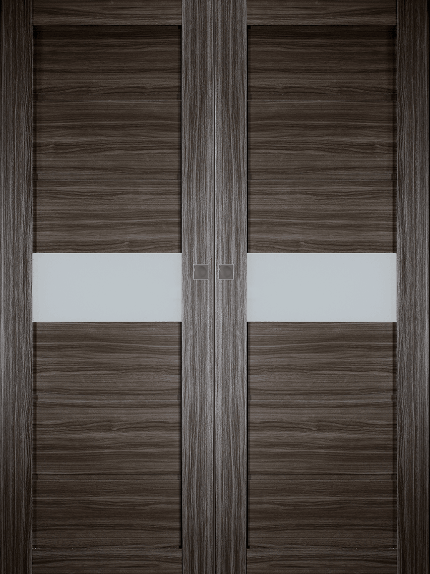 EDNA VETRO GRAY OAK DOUBLE MAGIC BELLDINNI MODERN INTERIOR DOOR