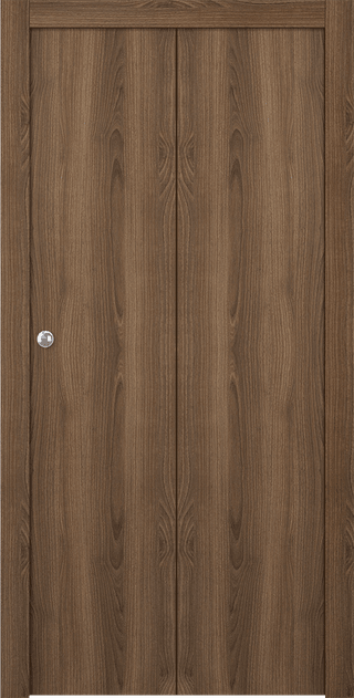 OPTIMA PECAN NUTWOOD BI-FOLD DOORS BELLDINNI MODERN INTERIOR DOOR