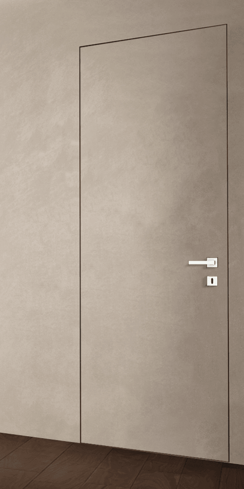 Primed Door Plastering Double Frameless Belldinni Modern Interior Door