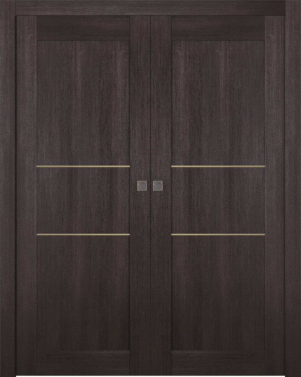 AVON 07 2H GOLD VERALINGA OAK DOUBLE POCKET BELLDINNI MODERN INTERIOR DOOR