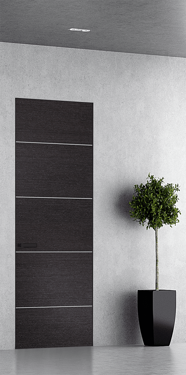 AVANTI 4H BLACK APRICOT INVISIBLE METAL FRAME BELLDINNI MODERN INTERIOR DOOR