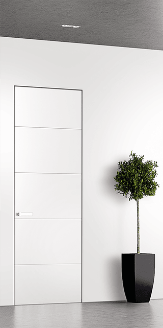 ARVIKA POLAR WHITE INVISIBLE METAL FRAME BELLDINNI MODERN INTERIOR DOOR