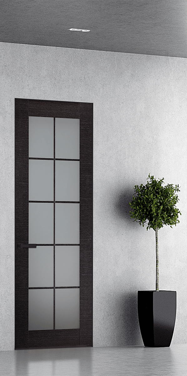AVANTI 10 LITE VETRO BLACK APRICOT INVISIBLE METAL FRAME BELLDINNI MODERN INTERIOR DOOR