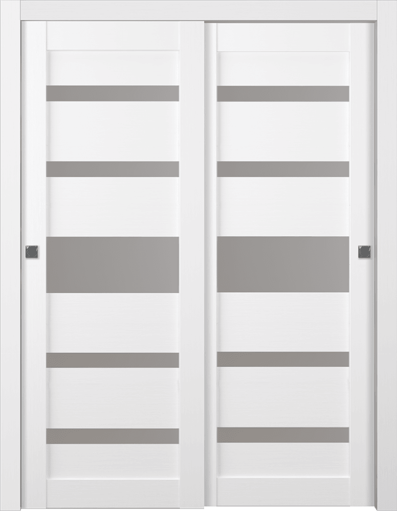 GINA VETRO BIANCO NOBLE BYPASS DOORS BELLDINNI MODERN INTERIOR DOOR