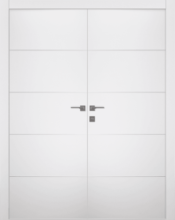ARVIKA POLAR WHITE DOUBLE SWING BELLDINNI MODERN INTERIOR DOOR