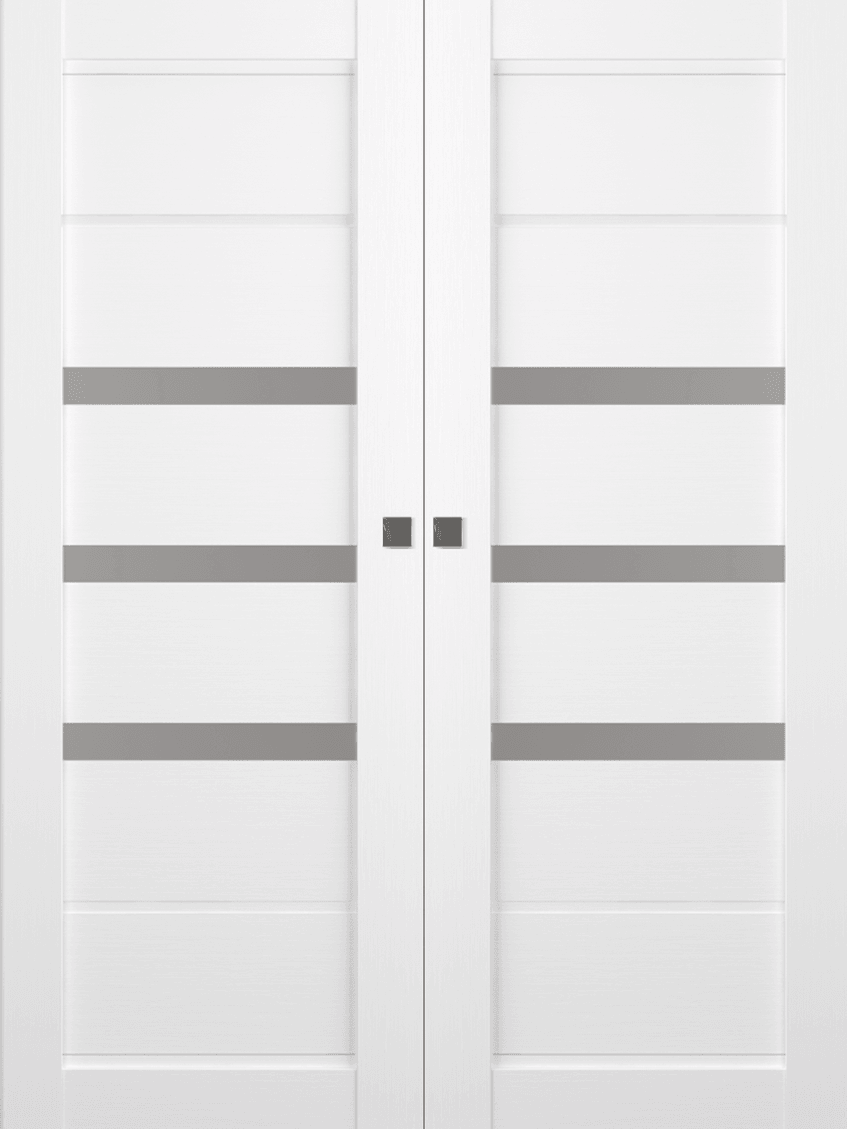 RITA VETRO BIANCO NOBLE DOUBLE MAGIC BELLDINNI MODERN INTERIOR DOOR