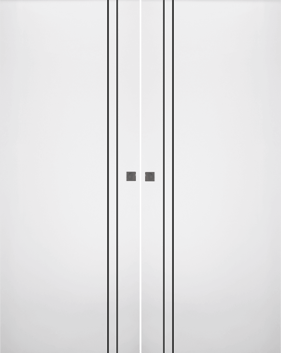 PALLADIO 2V BLACK BIANCO NOBLE DOUBLE MAGIC DOORS BELLDINNI MODERN INTERIOR DOOR