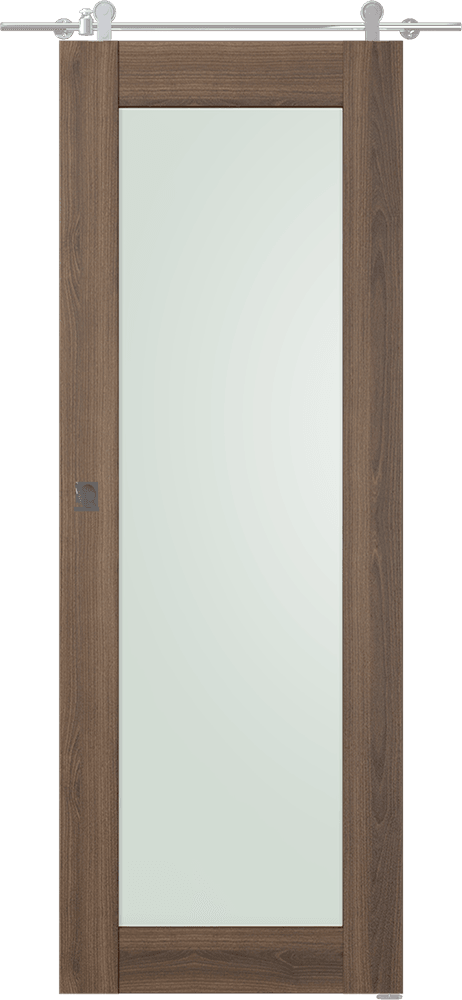 AVON 207 VETRO PECAN NUTWOOD BARN DOORS BELLDINNI MODERN INTERIOR DOOR