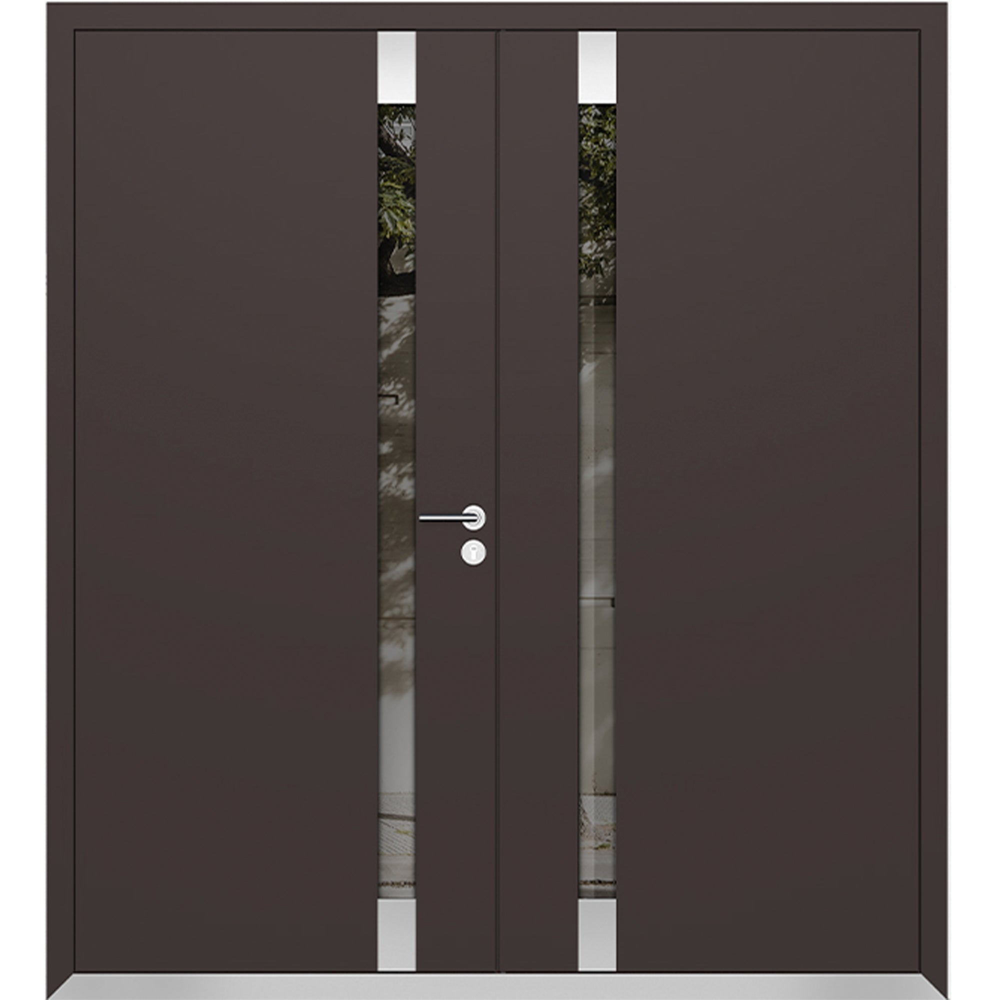 Double metal-aluminum modern exterior door Cynex 6777 B