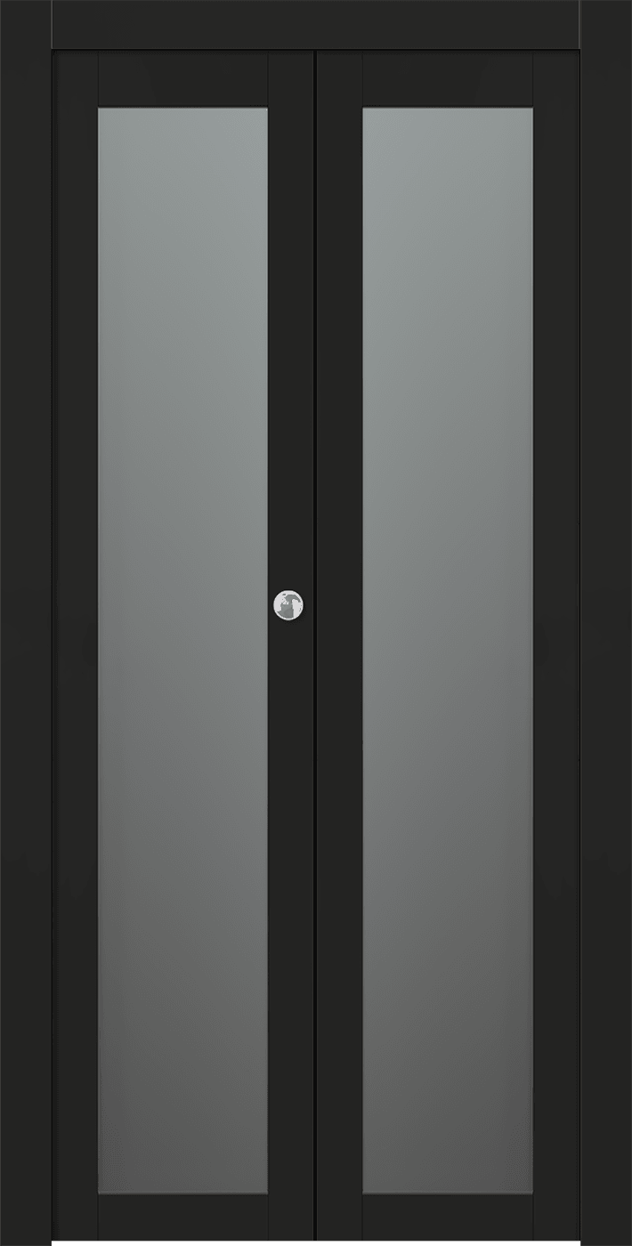 AVON 207 VETRO BLACK MATTE DOUBLE BI-FOLD BELLDINNI MODERN INTERIOR DOOR