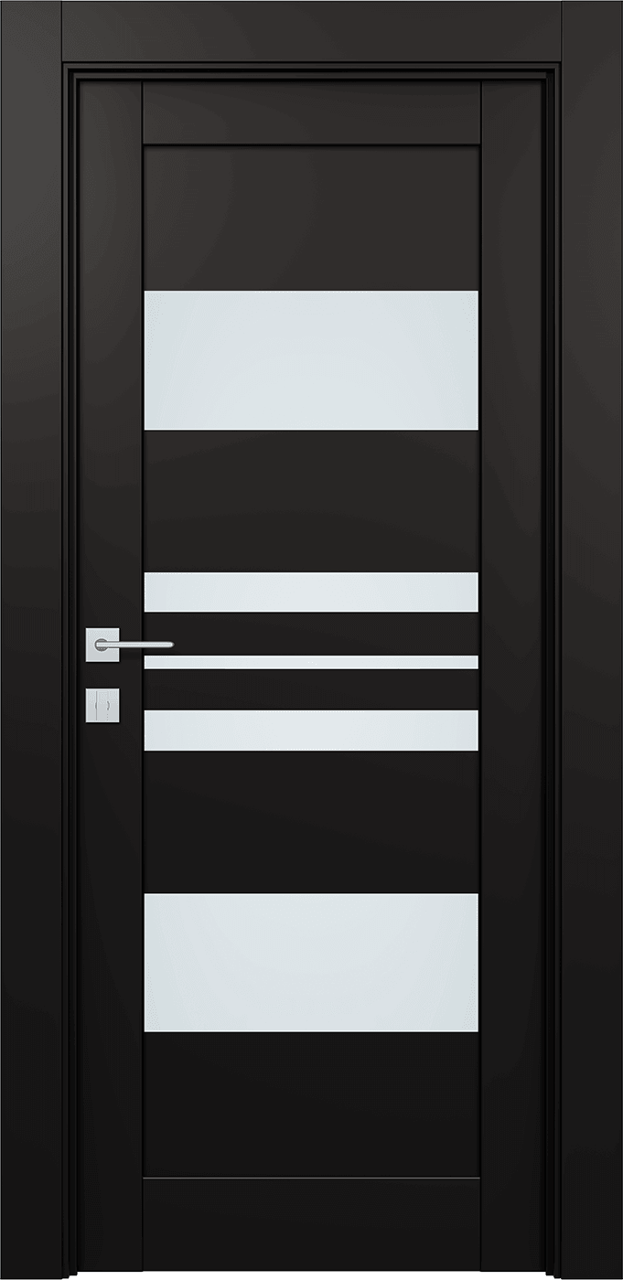 ROMI VETRO BLACK MATTE SWING BELLDINNI MODERN INTERIOR DOOR