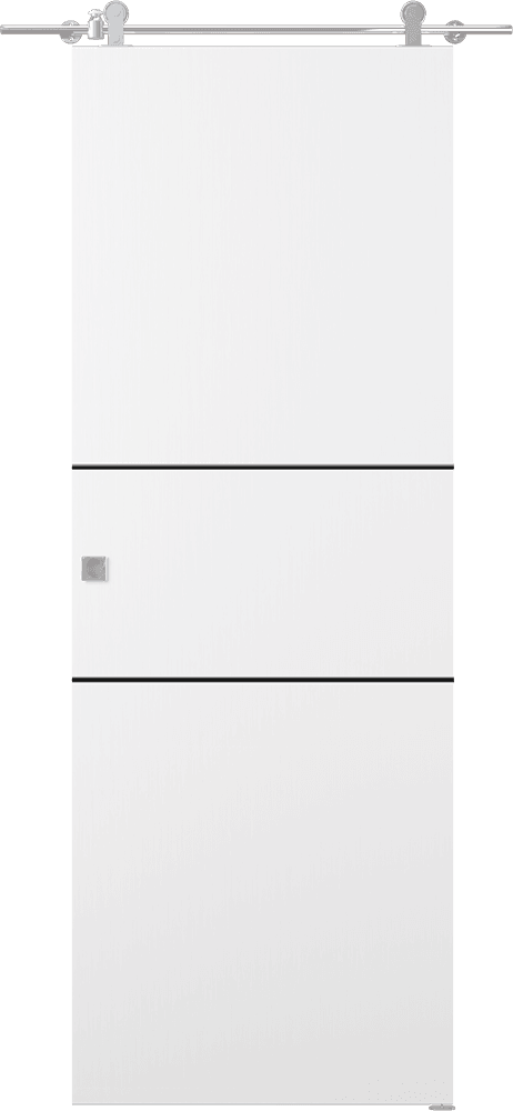 OPTIMA 2H BLACK SNOW WHITE BARN DOORS BELLDINNI MODERN INTERIOR DOOR