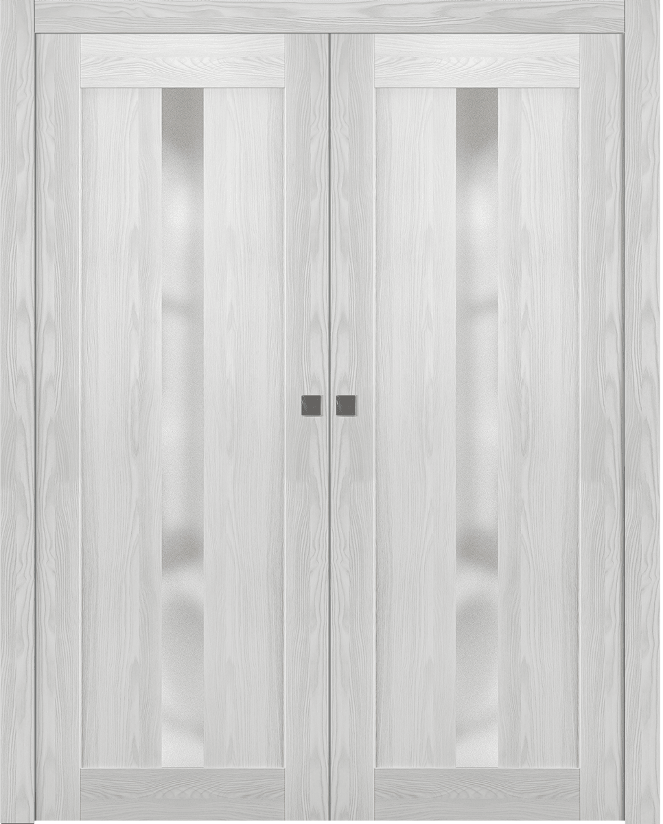 AVON 101 VETRO RIBEIRA ASH DOUBLE POCKET BELLDINNI MODERN INTERIOR DOOR