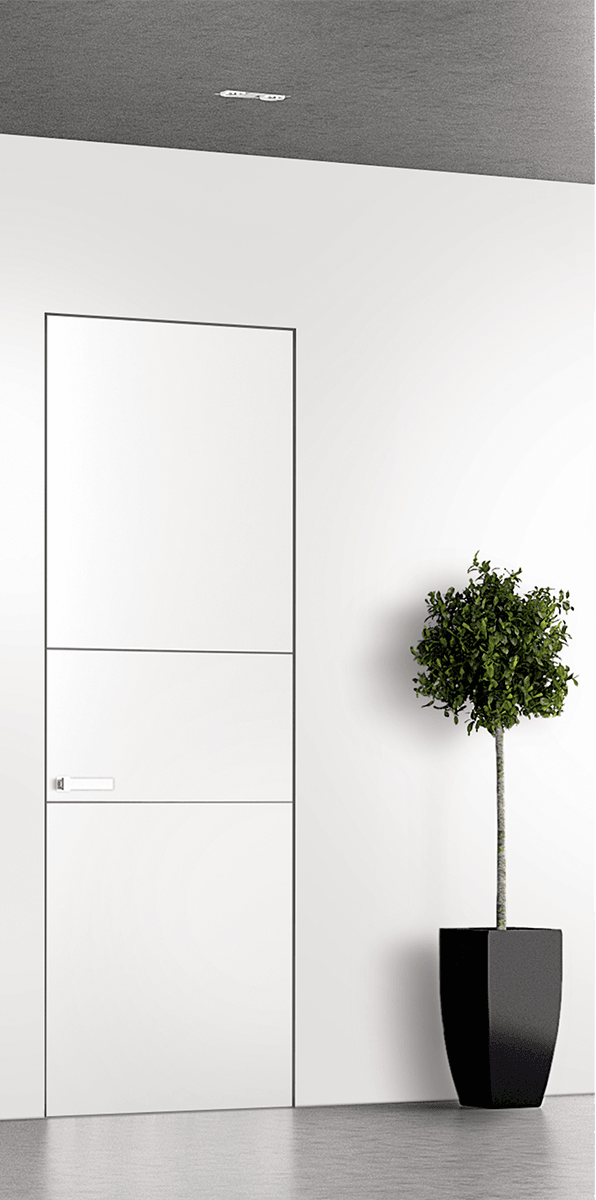 SMART PRO 2H POLAR WHITE INVISIBLE METAL FRAME BELLDINNI MODERN INTERIOR DOOR