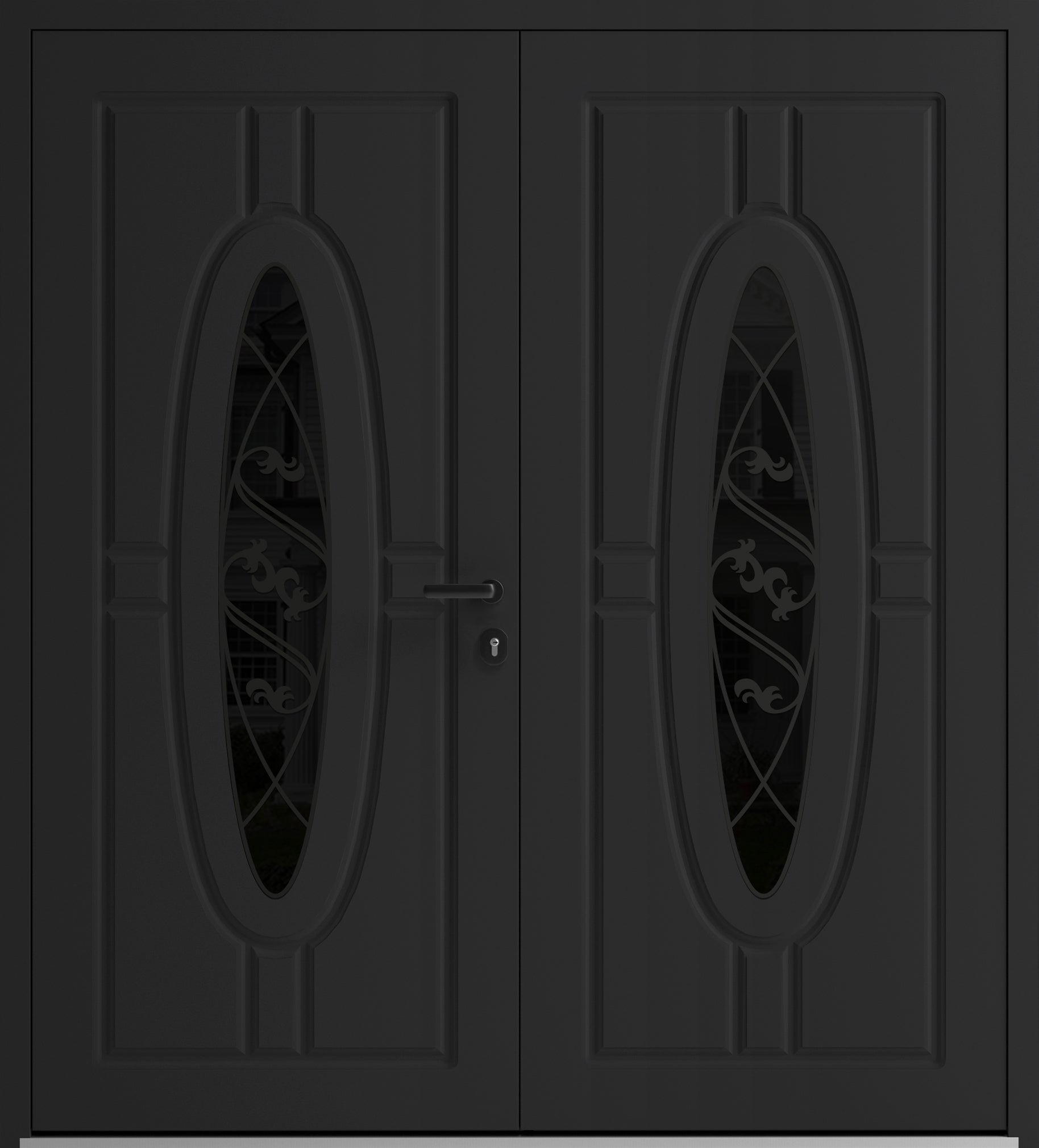 Double metal-aluminum modern exterior door Ronex 1277