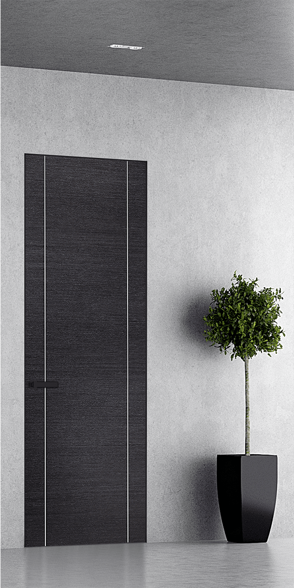 AVANTI 2U BLACK APRICOT INVISIBLE METAL FRAME BELLDINNI MODERN INTERIOR DOOR