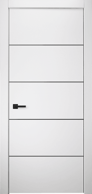 OPTIMA 4H BLACK SNOW WHITE SWING DOORS BELLDINNI MODERN INTERIOR DOOR