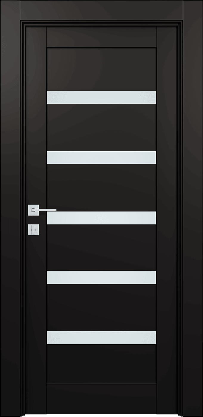 LEORA VETRO BLACK MATTE SWING BELLDINNI MODERN INTERIOR DOOR