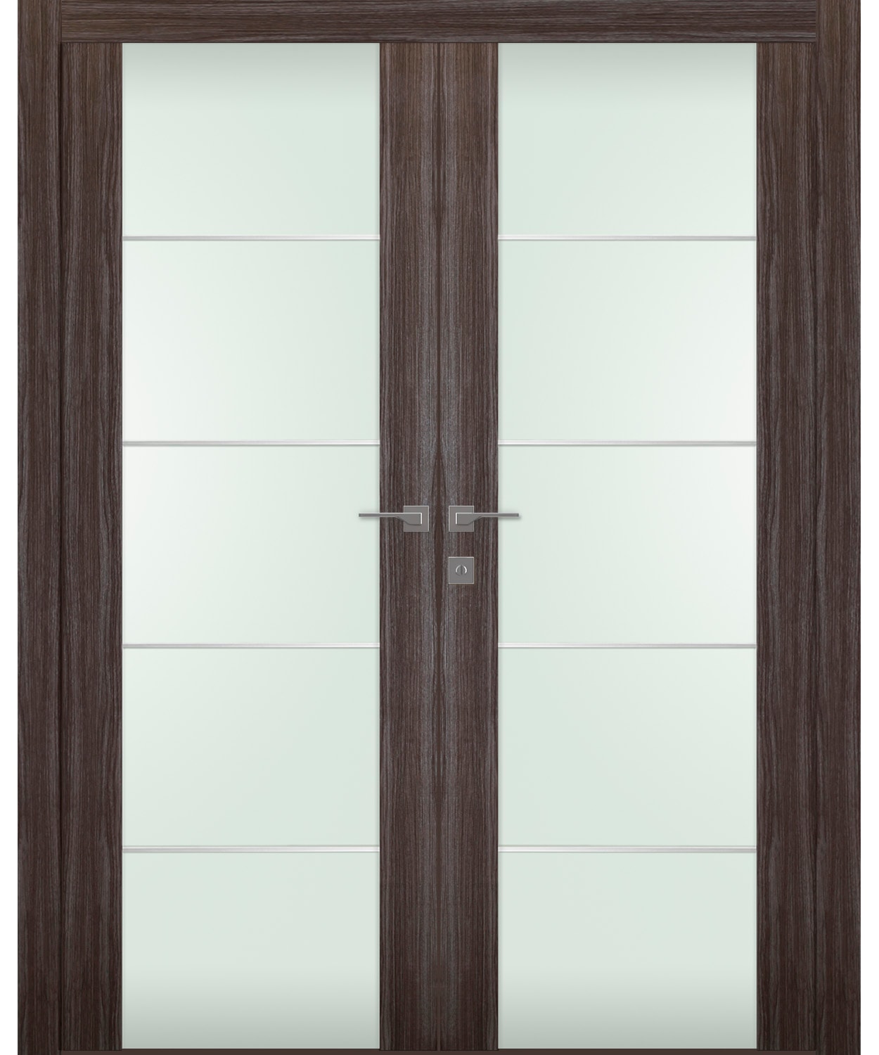 PALLADIO 202 4H VETRO GRAY OAK DOUBLE DOORS BELLDINNI MODERN INTERIOR DOOR