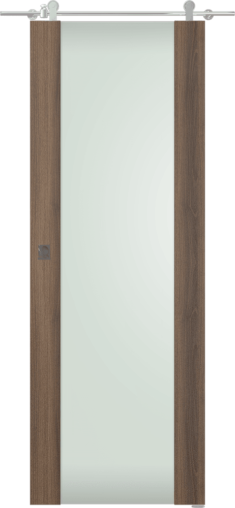 AVON 202 VETRO PECAN NUTWOOD BARN DOORS BELLDINNI MODERN INTERIOR DOOR