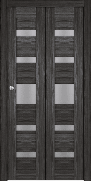 GINA VETRO GRAY OAK BI-FOLD DOORS BELLDINNI MODERN INTERIOR DOOR
