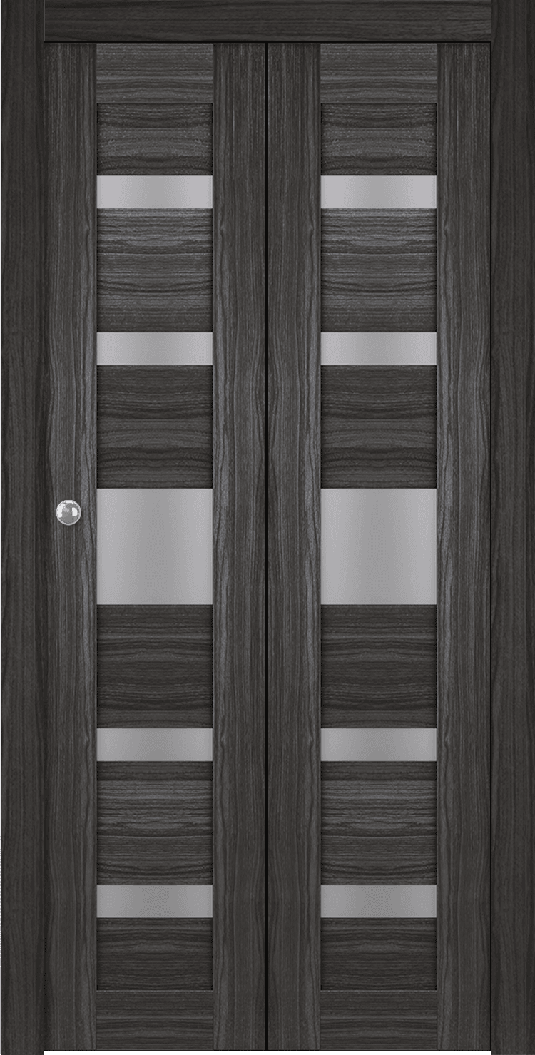 GINA VETRO GRAY OAK BI-FOLD DOORS BELLDINNI MODERN INTERIOR DOOR
