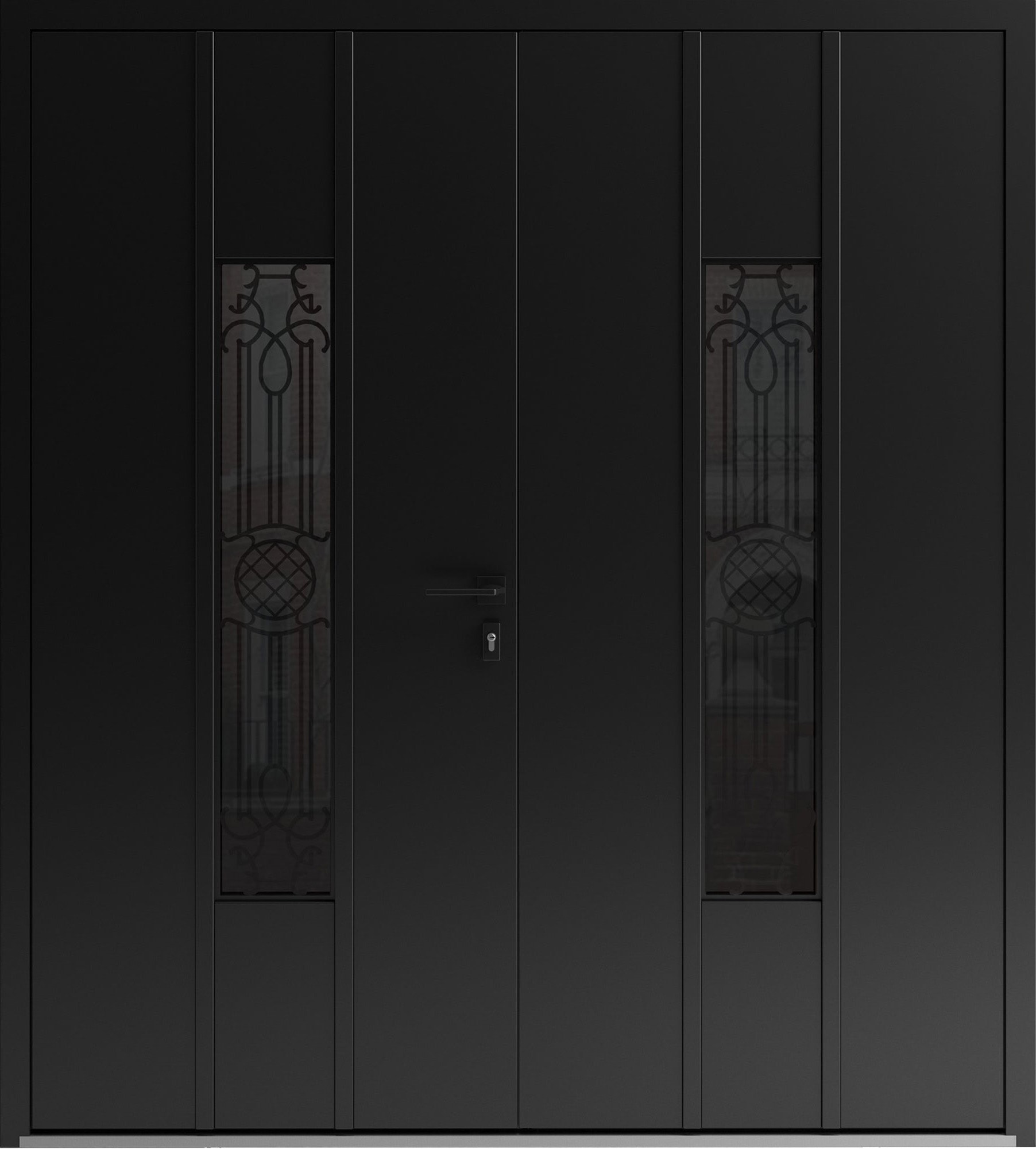 Double metal-aluminum modern exterior door Ronex 1477