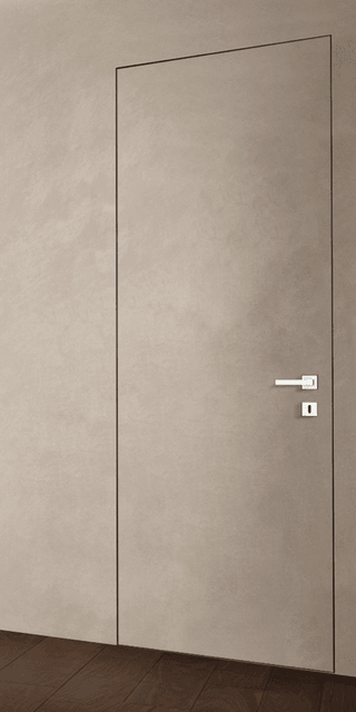 Primed Door Plastering Frameless Belldinni Modern Interior Door