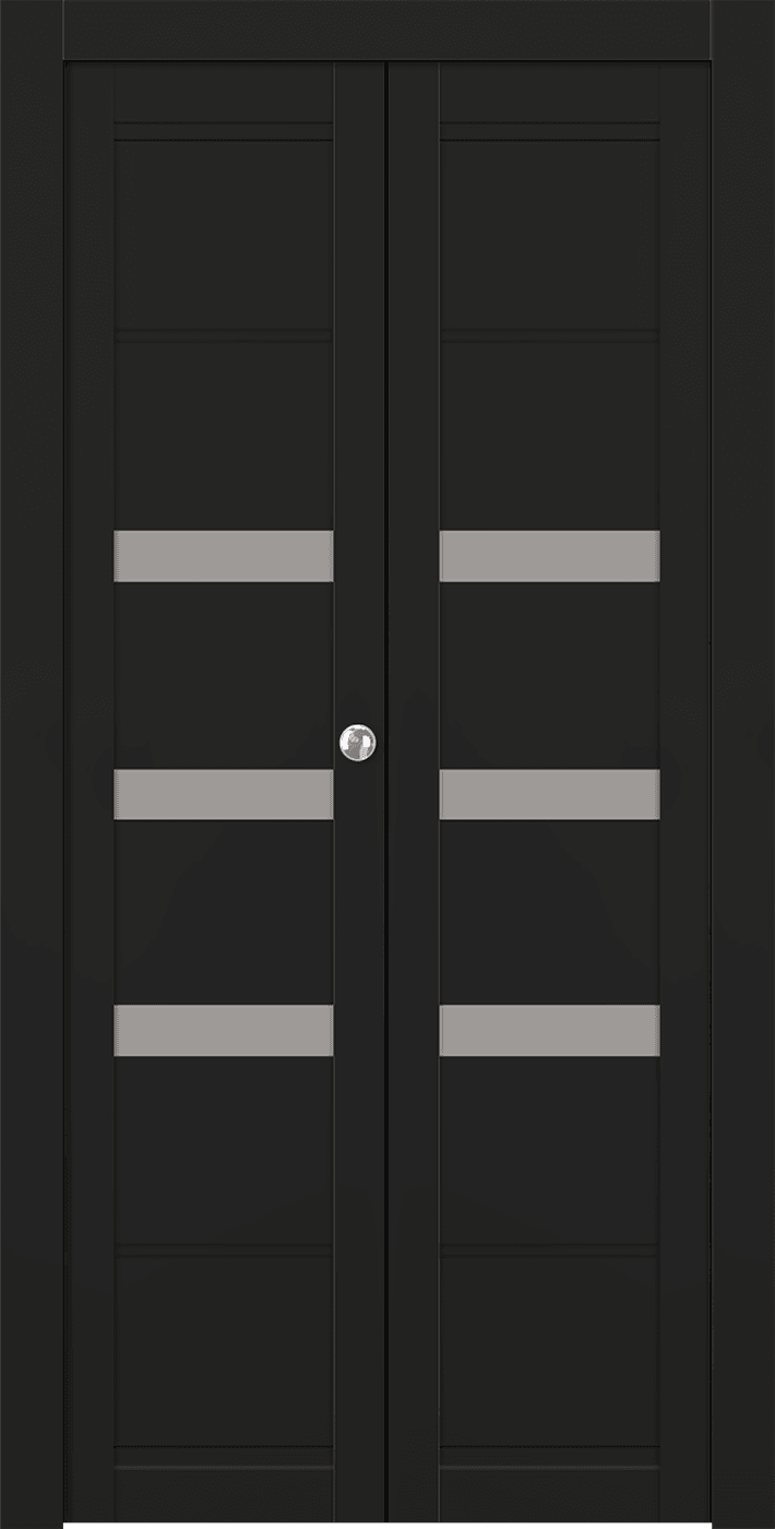 RITA VETRO BLACK MATTE DOUBLE BI-FOLD BELLDINNI MODERN INTERIOR DOOR