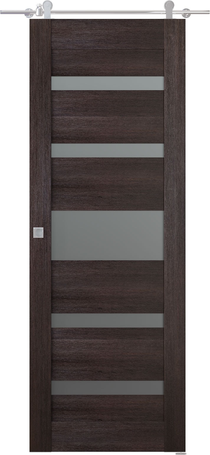 AVON 07-05 VETRO VERALINGA OAK DOUBLE BARN BELLDINNI MODERN INTERIOR DOOR