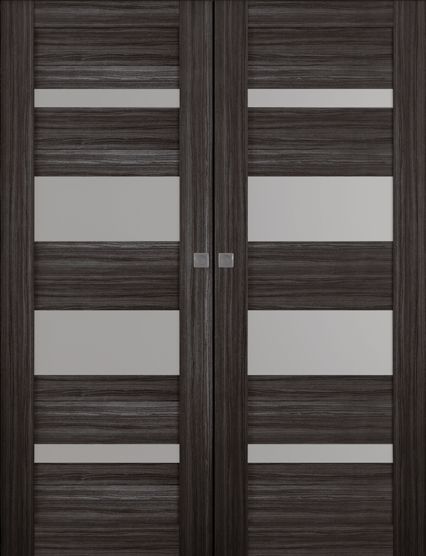 MIRELLA VETRO GRAY OAK DOUBLE MAGIC BELLDINNI MODERN INTERIOR DOOR