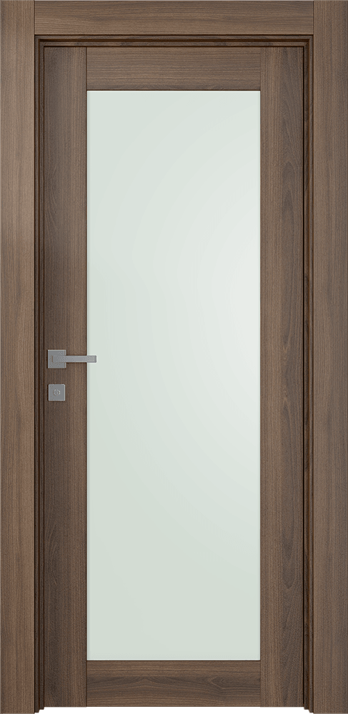 AVON 207 VETRO PECAN NUTWOOD SWING DOORS BELLDINNI MODERN INTERIOR DOOR