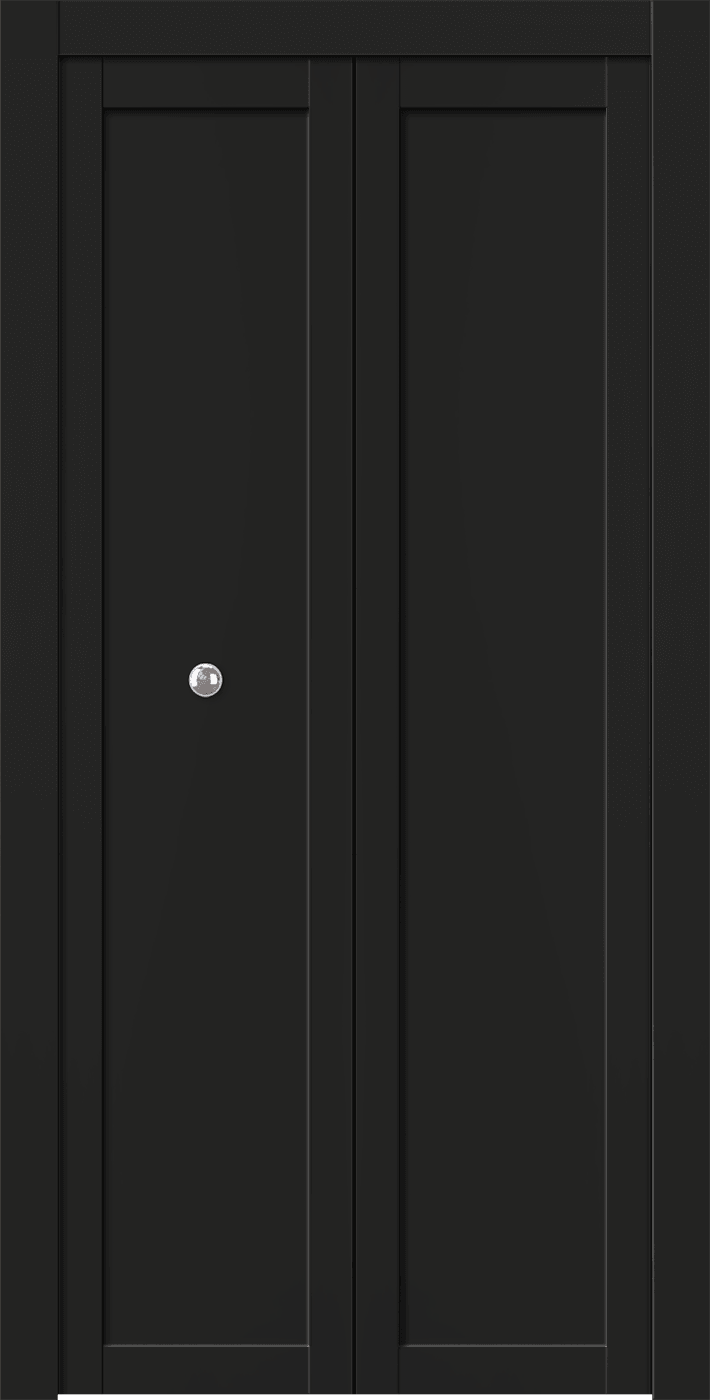 SHAKER 1 PANEL BLACK MATTE DOUBLE BI-FOLD BELLDINNI MODERN INTERIOR DOOR