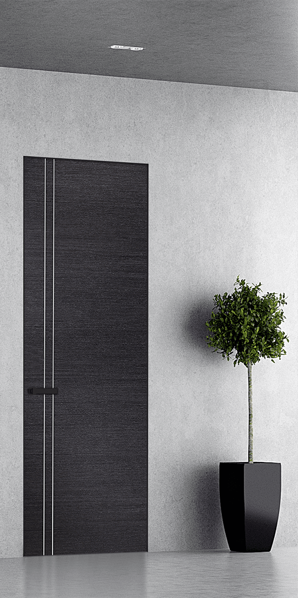 AVANTI 2V BLACK APRICOT INVISIBLE METAL FRAME BELLDINNI MODERN INTERIOR DOOR