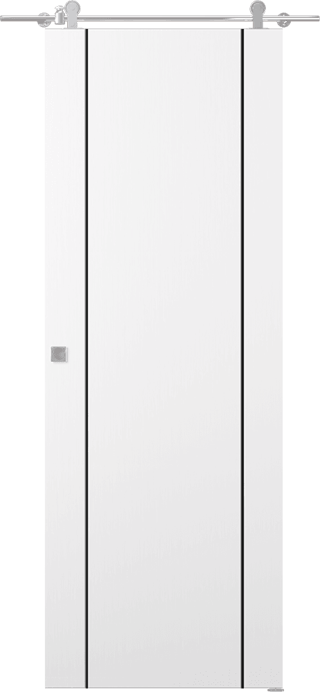 SMART PRO 2U BLACK POLAR WHITE BARN DOORS BELLDINNI MODERN INTERIOR DOOR