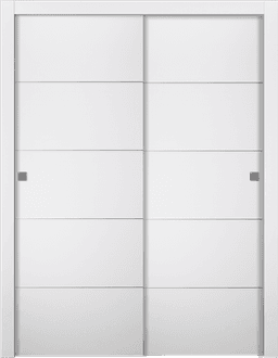 OPTIMA 4H SNOW WHITE BYPASS BELLDINNI MODERN INTERIOR DOOR - 1
