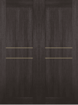 AVON 07 2HN GOLD VERALINGA OAK DOUBLE INVISIBLE METAL FRAME BELLDINNI MODERN INTERIOR DOOR - 2