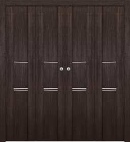 AVON 01 3H GOLD VERALINGA OAK DOUBLE BI-FOLD BELLDINNI MODERN INTERIOR DOOR - 1