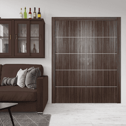 PALLADIO 4H GRAY OAK DOUBLE POCKET BELLDINNI MODERN INTERIOR DOOR - 2