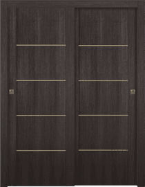 AVON 01 4H GOLD VERALINGA OAK BYPASS DOORS BELLDINNI MODERN INTERIOR DOOR - 1
