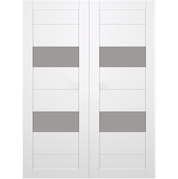 BERTA VETRO SNOW WHITE DOUBLE BELLDINNI MODERN INTERIOR DOOR - 2