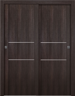 AVON 01 2H VERALINGA OAK BYPASS DOORS BELLDINNI MODERN INTERIOR DOOR - 1